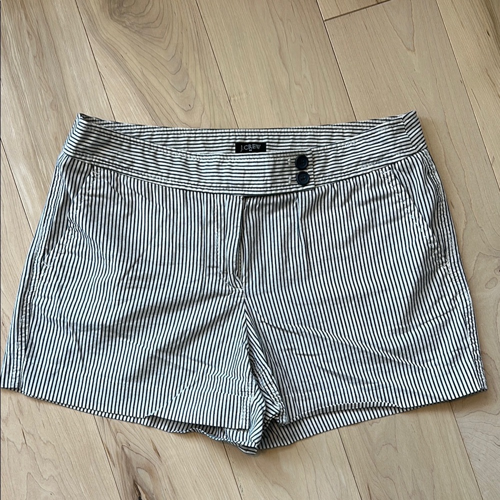 J. Crew Black and White Striped Women's Shorts
